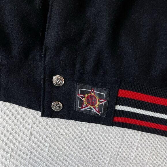 Y2K JH Design Reversible Bomber Chicago Blackhawks Varsity Jacket L-XL Vtg NHL - Picture 8 of 13
